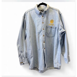 Vintage Rotary International Vergennes VT
President 1998-1999 Chambray Denim Shi
